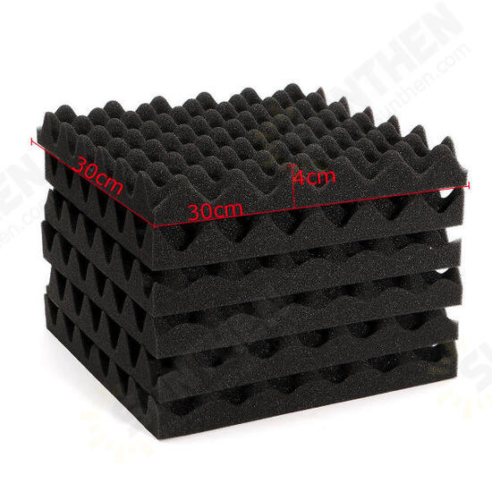 6Pcs 30x30x4cm Soundproofing Triangle Sound-Absorbing Noise Foam Tiles