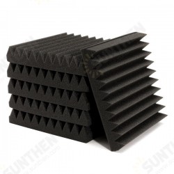 6Pcs 30x30x5CM Soundproofing Acoustic Wedge Foam Tiles Wall Panels 6Pcs 30x30x5CM Soundproofing Acoustic Wedge Foam Tiles Wall Panels