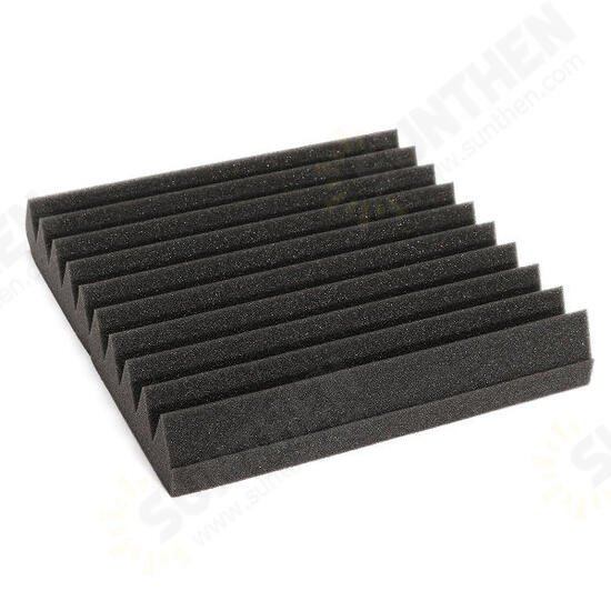 6Pcs 30x30x5CM Soundproofing Acoustic Wedge Foam Tiles Wall Panels