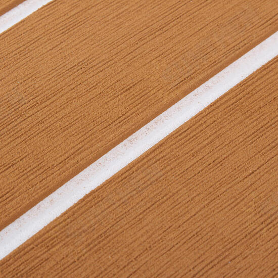 Brown and White Striped EVA Imitation Foam Teak Luxury for Boat Deck Rrailer Cork Plastic Wood Flooring with Adhesive Backing