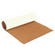 Brown and White Striped EVA Imitation Foam Teak Luxury for Boat Deck Rrailer Cork Plastic Wood Flooring with Adhesive Backing