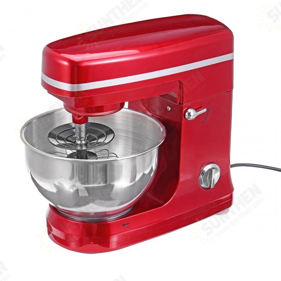 1000W 5L Multifunctional Electric Food Stand Blender Mixer Kneading Dough Machine 6 Speed Tilt-Head Stainless Steel Table Egg Beater 1000W 5L Multifunctional Electric Food Stand Blender Mixer Kneading Dough Machine 6 Speed Tilt-Head Stainless Steel Table Egg Beater