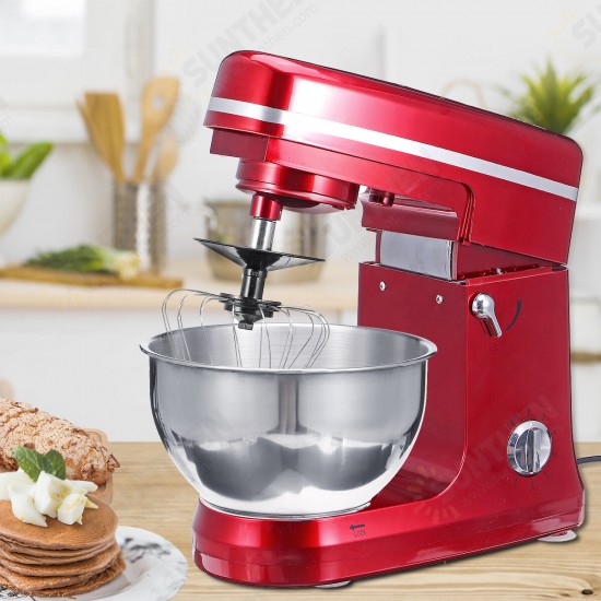 1000W 5L Multifunctional Electric Food Stand Blender Mixer Kneading Dough Machine 6 Speed Tilt-Head Stainless Steel Table Egg Beater 1000W 5L Multifunctional Electric Food Stand Blender Mixer Kneading Dough Machine 6 Speed Tilt-Head Stainless Steel Table Egg Beater