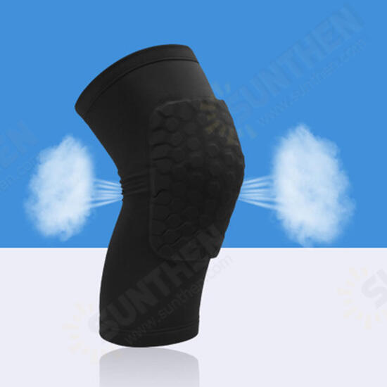 Outdoor Fitness Honeycomb Basketball Shockproof Breathable Knee Pad