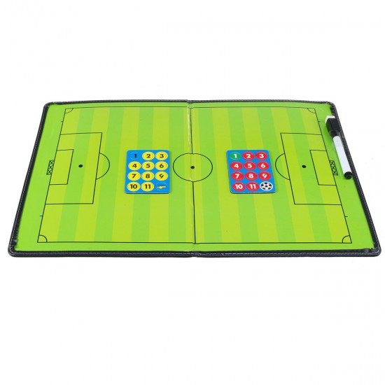 44x32cm Foldable Magnetic Coaching Training Board Tactical Soccer Football Teaching Kit