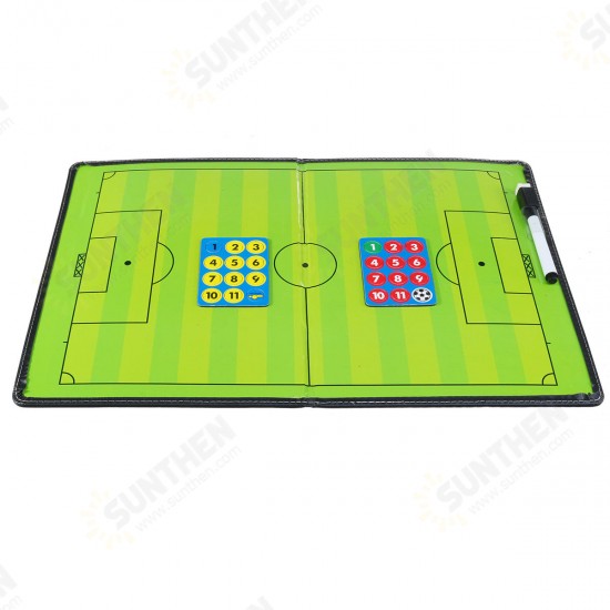 44x32cm Foldable Magnetic Coaching Training Board Tactical Soccer Football Teaching Kit