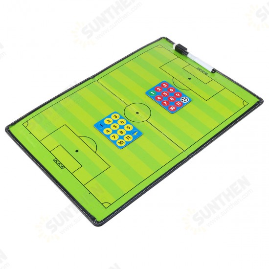 44x32cm Foldable Magnetic Coaching Training Board Tactical Soccer Football Teaching Kit