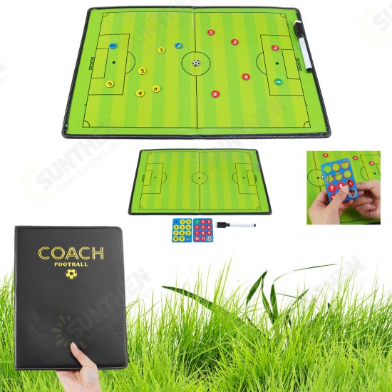 44x32cm Foldable Magnetic Coaching Training Board Tactical Soccer Football Teaching Kit