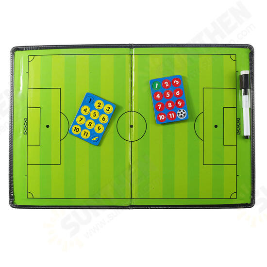 44x32cm Foldable Magnetic Coaching Training Board Tactical Soccer Football Teaching Kit