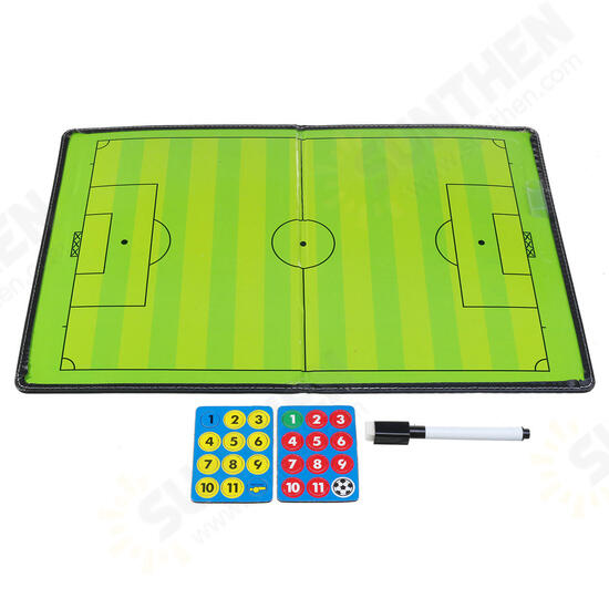 44x32cm Foldable Magnetic Coaching Training Board Tactical Soccer Football Teaching Kit