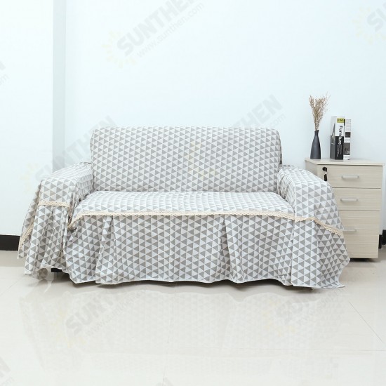 1/2/3 Seater Sofa Chair Covers Cotton linen Furniture Protector Couch Towel Skirt Thick Fabric Universal Sofa towel Cover