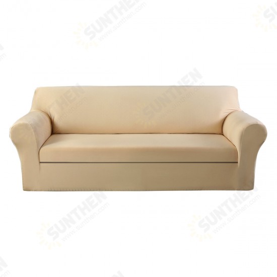 1/2/3/4 Seater Stretch Couch Cover Waterproof Elastic Stretch Sofa Cover Waffle Fabric Solid Color Couch Slipcover