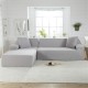 3 Seat L Shape Stretch Elastic Fabric Sofa Covers Elastic Sectional Corner Couch Slipcovers