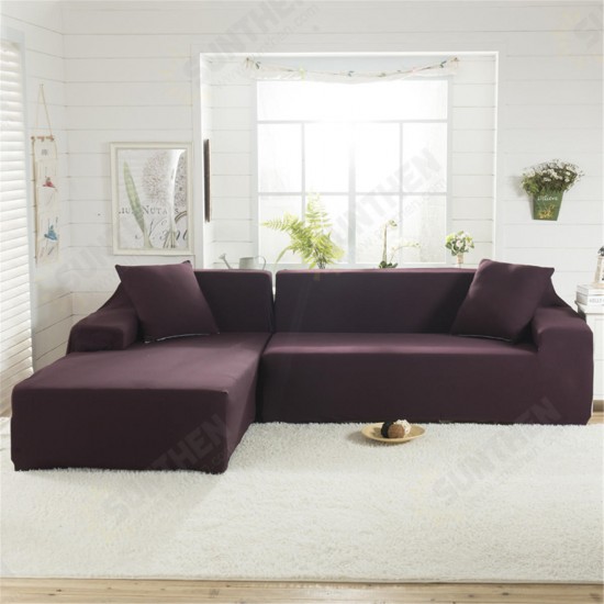 3 Seat L Shape Stretch Elastic Fabric Sofa Covers Elastic Sectional Corner Couch Slipcovers