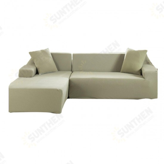 3 Seat L Shape Stretch Elastic Fabric Sofa Covers Elastic Sectional Corner Couch Slipcovers