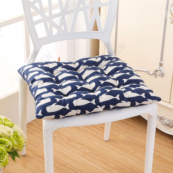 40 x 40cm Soft Thicken Cushion Buttocks Chair Cushion Linen Outdoor Square Cotton Seat Pad