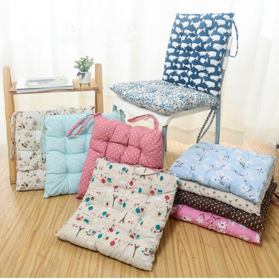 40 x 40cm Soft Thicken Cushion Buttocks Chair Cushion Linen Outdoor Square Cotton Seat Pad