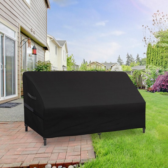 420D Nylon Oxford Cloth Patio 3-seater Cover Anti-UV Waterproof Chair Cover