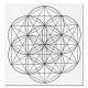 50x50cm Flower Of Life Crystal Grid Cloth Sacred Geometry Healing Tablecloth Beautiful Decorations