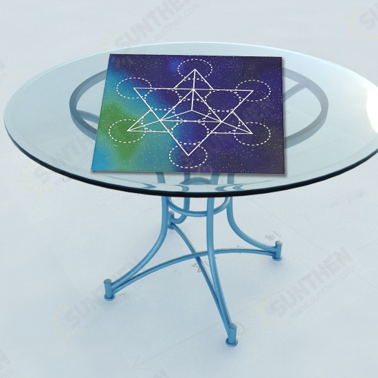 50x50cm Flower Of Life Crystal Grid Cloth Sacred Geometry Healing Tablecloth Beautiful Decorations