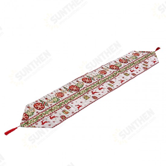 71x14inch Christmas Table Runner Deer Desk Tablecloth Cloth Xmas Party Table