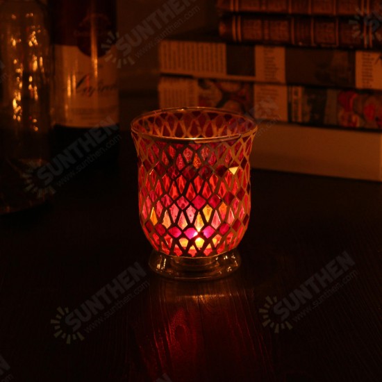 Colored Glass Wind Light Tealight Candle Tealight Candle Holder