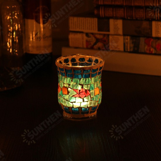 Colored Glass Wind Light Tealight Candle Tealight Candle Holder