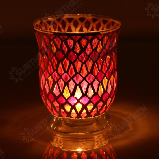 Colored Glass Wind Light Tealight Candle Tealight Candle Holder