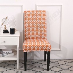 Elastic Dining Chair Cover Stain-resistant Geometry Printing Seat Chair Cover Spandex Elastic Seat Cover Elastic Dining Chair Cover Stain-resistant Geometry Printing Seat Chair Cover Spandex Elastic Seat Cover