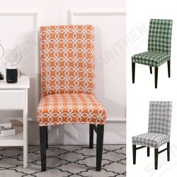 Elastic Dining Chair Cover Stain-resistant Geometry Printing Seat Chair Cover Spandex Elastic Seat Cover Elastic Dining Chair Cover Stain-resistant Geometry Printing Seat Chair Cover Spandex Elastic Seat Cover