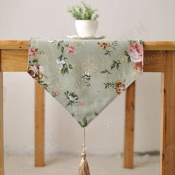 Elegant Rose Cotton Linen Table Runner Desk Cover Heat Insulation Bowl Pad Tableware Mat Elegant Rose Cotton Linen Table Runner Desk Cover Heat Insulation Bowl Pad Tableware Mat