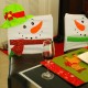Funny Christmas Snowman Chair Cover Christmas Home Party Decorations Dinner Table Chair Black Cover