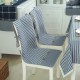 BX 100% Cotton Washed Breathable Dining Back Chair Covers Soft Anti-skid Storage Style Fixed