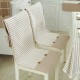 BX 100% Cotton Washed Breathable Dining Back Chair Covers Soft Anti-skid Storage Style Fixed