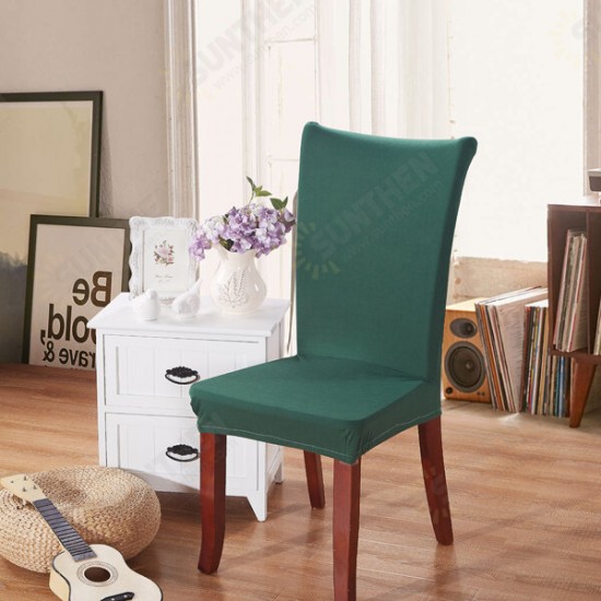 WX-917 Elegant Fabric Solid Color Stretch Chair Seat Cover Computer Dining Room Hotel Wedding Decor