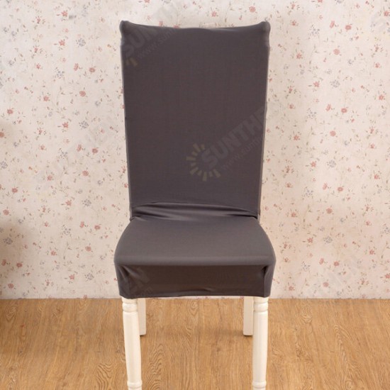 WX-917 Elegant Fabric Solid Color Stretch Chair Seat Cover Computer Dining Room Hotel Wedding Decor