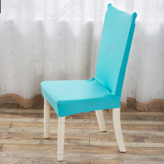 WX-917 Elegant Fabric Solid Color Stretch Chair Seat Cover Computer Dining Room Hotel Wedding Decor