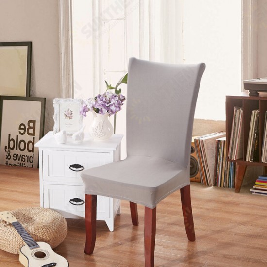 WX-917 Elegant Fabric Solid Color Stretch Chair Seat Cover Computer Dining Room Hotel Wedding Decor