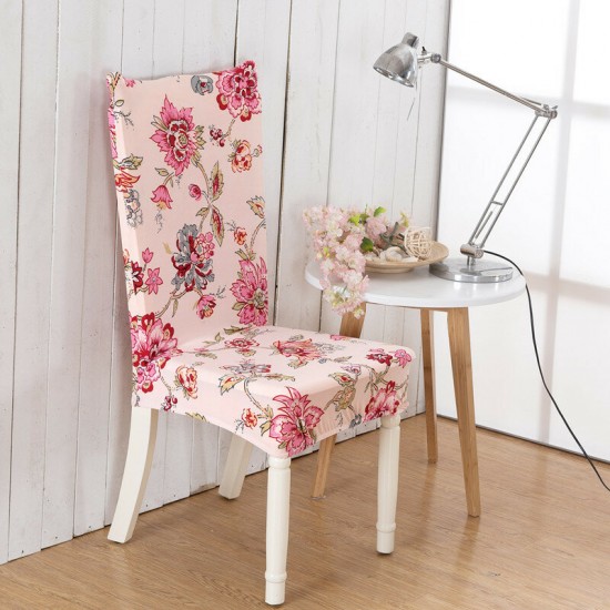 WX-918 ElegantFlower Elastic Stretch Chair Seat Cover Computer Dining Room Home Wedding Decor