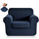 KC-PCP2 Jacquard Thickened Knit Sofa Covers Polyester Spandex Fabric Slipcovers Solid Color