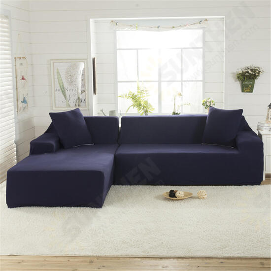 L Shape Couch Cover Stretch Elastic Fabric Sofa Cover Pet Sectional Corner Chair Covers