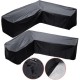 L Shape Polyester Furniture Waterproof Cover Outdoor Garden Sofa Skin Dust Rain UV Protector