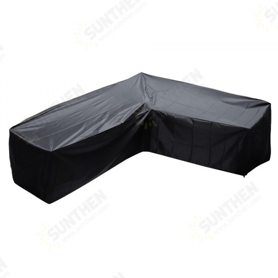 L Shape Polyester Furniture Waterproof Cover Outdoor Garden Sofa Skin Dust Rain UV Protector