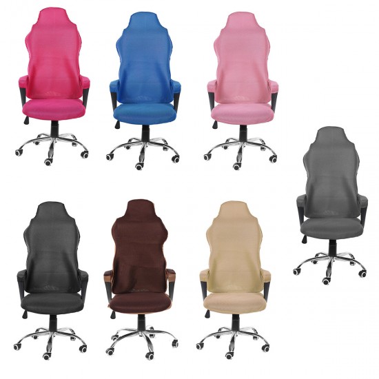 Mesh Gaming Chair Elastic Chair Cover Office Chair Dustproof Chair Cover Home Office Solid Color Chair Cover