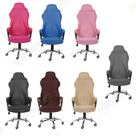 Mesh Gaming Chair Elastic Chair Cover Office Chair Dustproof Chair Cover Home Office Solid Color Chair Cover