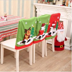 New Year Christmas Chair Back Cover Santa Claus Snowman Elk Hat Christmas Decorations for Home New Year Christmas Chair Back Cover Santa Claus Snowman Elk Hat Christmas Decorations for Home