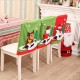 New Year Christmas Chair Back Cover Santa Claus Snowman Elk Hat Christmas Decorations for Home
