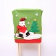 New Year Christmas Chair Back Cover Santa Claus Snowman Elk Hat Christmas Decorations for Home