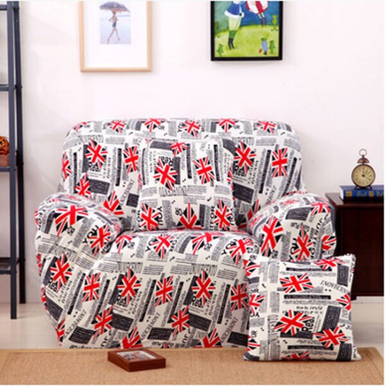 One Seater Textile Spandex Strench Flexible Printed Elastic Sofa Couch Cover Furniture Protector