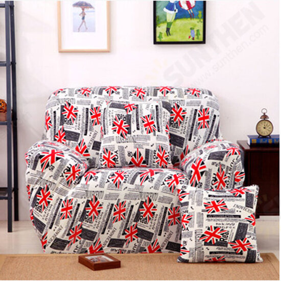 One Seater Textile Spandex Strench Flexible Printed Elastic Sofa Couch Cover Furniture Protector